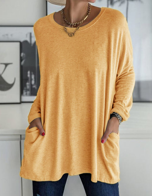Load image into Gallery viewer, Full Size Round Neck Long Sleeve T-Shirt
