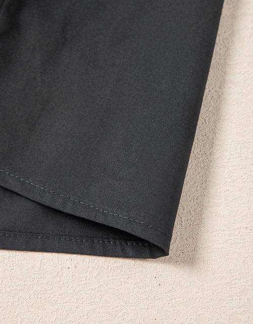 Load image into Gallery viewer, Button Down Puff Sleeve Ruffle Hem Dress
