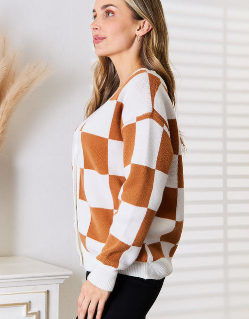 Load image into Gallery viewer, Angel Wings Double Take Button-Up V-Neck Dropped Shoulder Cardigan
