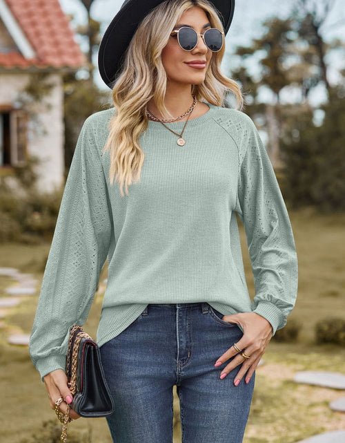 Load image into Gallery viewer, Round Neck Raglan Sleeve Sweatshirt
