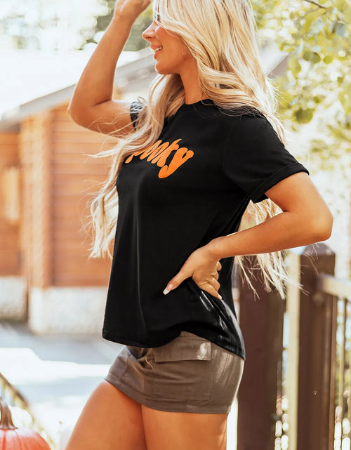 Load image into Gallery viewer, SPOOKY Round Neck Short Sleeve T-Shirt

