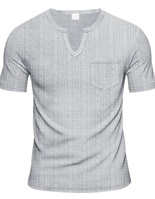 Load image into Gallery viewer, Men's Full Size Notched Short Sleeve T-Shirt Plus Size
