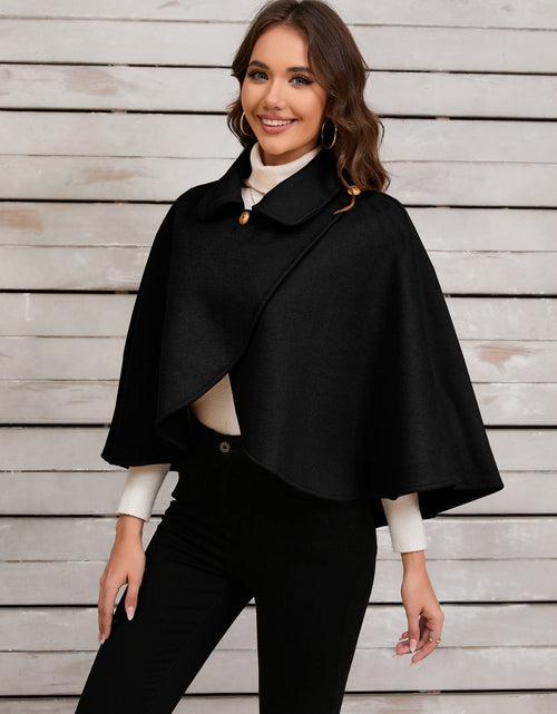 Load image into Gallery viewer, Collared Neck Cropped Cape
