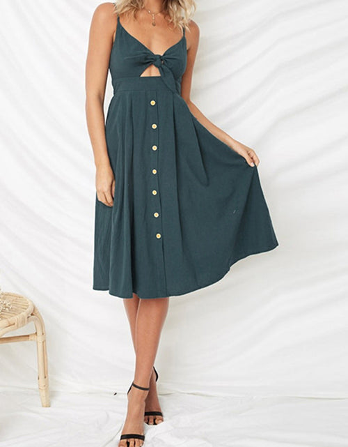 Load image into Gallery viewer, Cutout Smocked Sweetheart Neck Cami Dress
