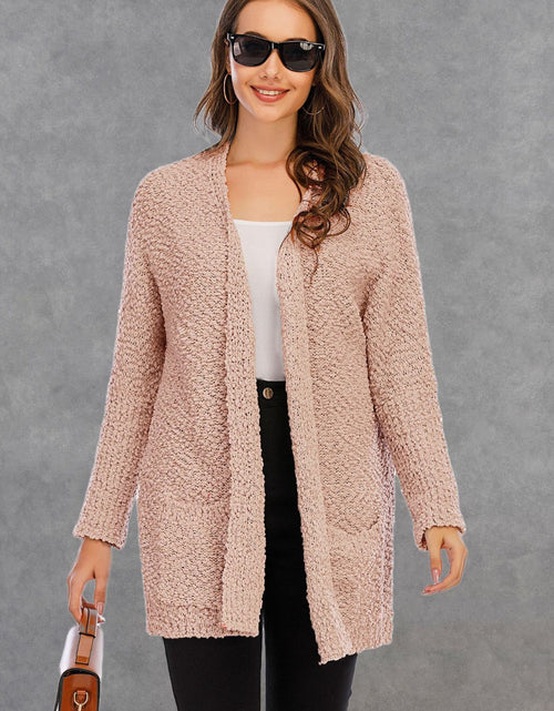 Load image into Gallery viewer, Angel Wings Pocketed Open Front Long Sleeve Cardigan
