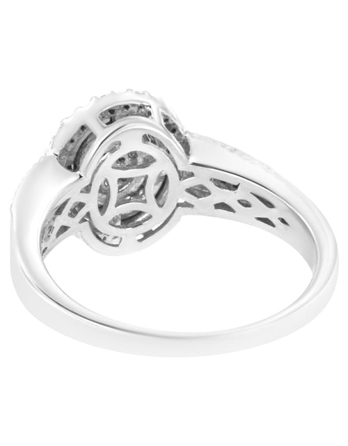 Load image into Gallery viewer, .925 Sterling Silver 1/3 Cttw Pave Set Round-Cut Diamond Braided Halo Cocktail Ring (I-J Color, I2-I3 Clarity) by Haus of Brilliance
