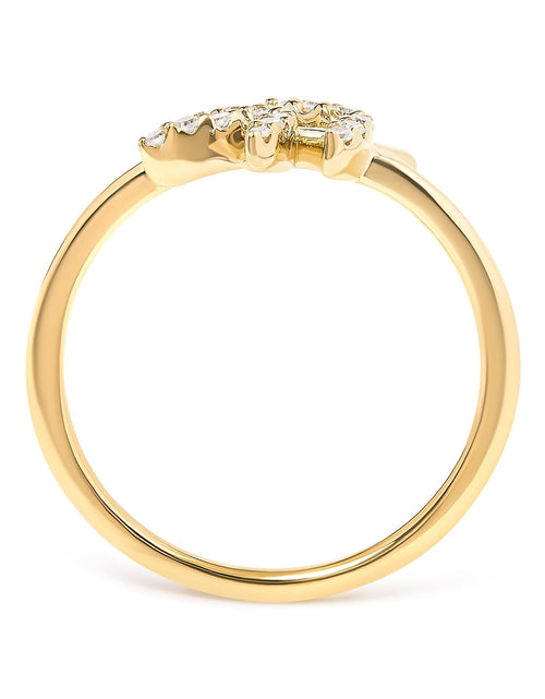 Load image into Gallery viewer, 10K Yellow Gold 1/10 Cttw Diamond Leaf and Branch Ring (H-I Color, I1-I2 Clarity) by Haus of Brilliance

