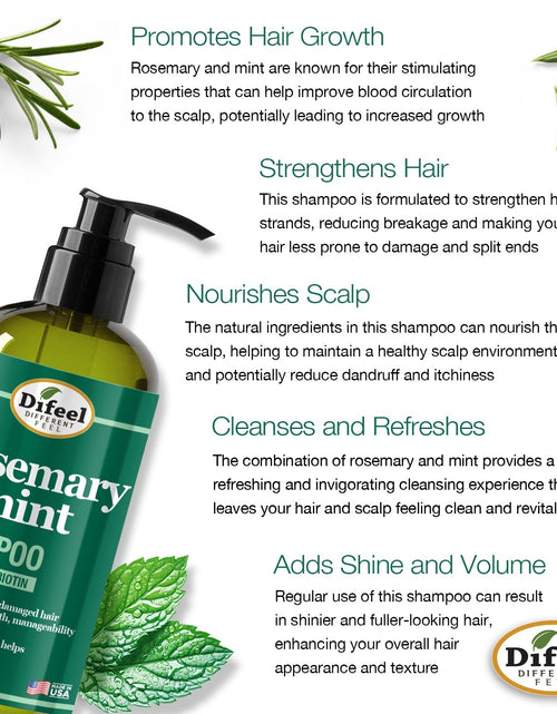Load image into Gallery viewer, Difeel Rosemary and Mint Hair Strengthening Shampoo with Biotin 33.8 oz. by difeel - find your natural beauty
