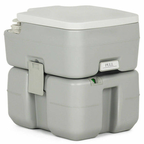 Load image into Gallery viewer, 5.3 Gallon Portable Travel Toilet with Piston Pump Flush
