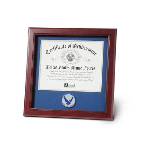 Load image into Gallery viewer, Aim High Air Force Medallion 8-Inch by 10-Inch Certificate Frame by The Military Gift Store
