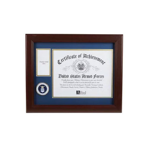 Load image into Gallery viewer, U.S. Air Force Medallion 8-Inch by 10-Inch Certificate and Medal Frame by The Military Gift Store
