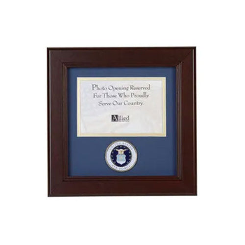 Load image into Gallery viewer, U.S. Air Force Medallion 4-Inch by 6-Inch Landscape Picture Frame by The Military Gift Store
