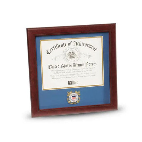 Load image into Gallery viewer, U.S. Coast Guard Medallion 8-Inch by 10-Inch Certificate Frame by The Military Gift Store

