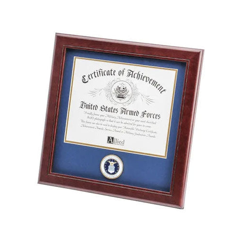 Load image into Gallery viewer, U.S. Air Force Medallion 8-Inch by 10-Inch Certificate Frame by The Military Gift Store
