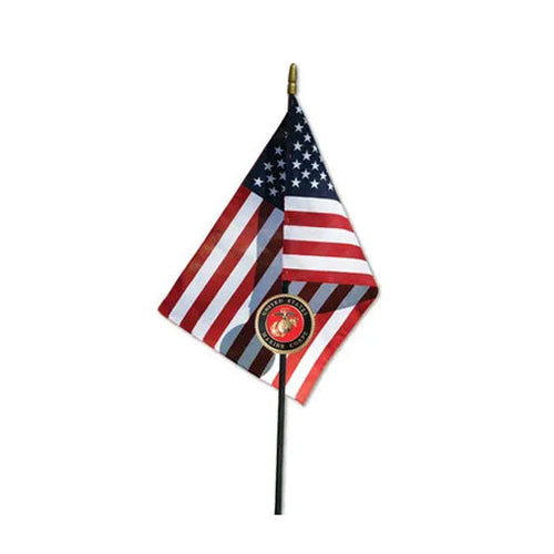 Load image into Gallery viewer, Flags Connections - Marine Corps Grave Marker | Heroes Series. by The Military Gift Store
