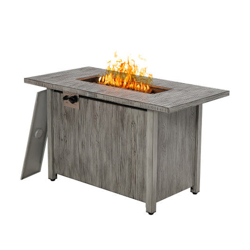 Load image into Gallery viewer, 43 Inch 50 000 BTU Propane Fire Pit Table with Removable Lid-Gray
