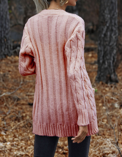 Load image into Gallery viewer, Cable-Knit Button Down Cardigan
