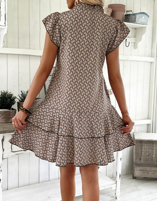 Load image into Gallery viewer, Full Size Ruffled Layered Printed Mini Dress Plus Size
