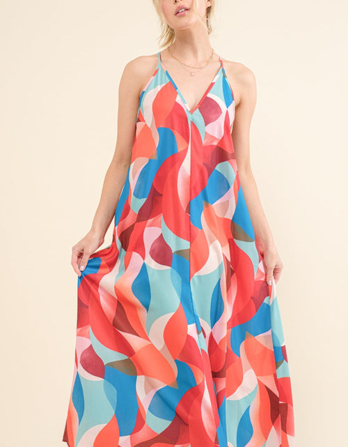 Load image into Gallery viewer, And the Why Printed Crisscross Back Cami Dress
