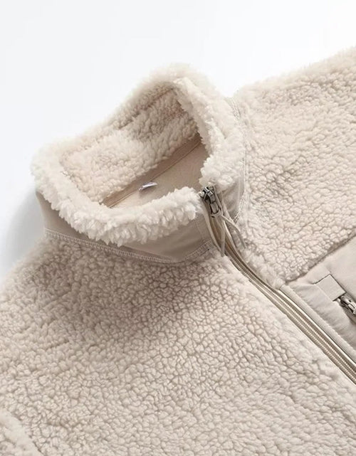 Load image into Gallery viewer, Zip Up Long Sleeve Plush Jacket
