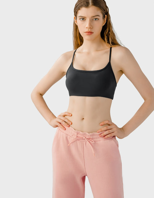 Load image into Gallery viewer, Millennia Crisscross Back Scoop Neck Active Cami with Detachable Chest Pads
