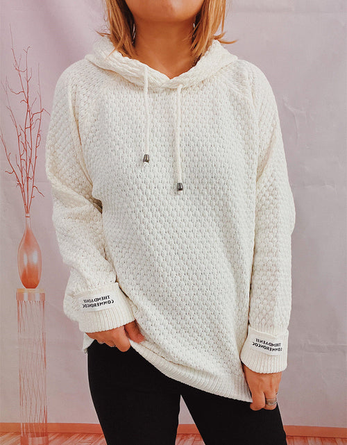 Load image into Gallery viewer, Drawstring Long Sleeve  Hooded Sweater
