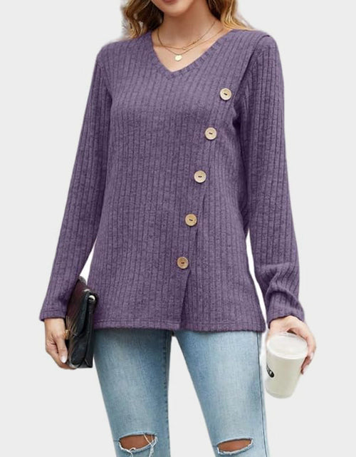Load image into Gallery viewer, V-Neck Long Sleeve T-Shirt
