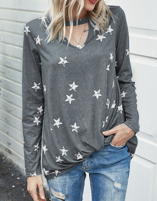 Load image into Gallery viewer, Cutout Round Neck Long Sleeve T-Shirt
