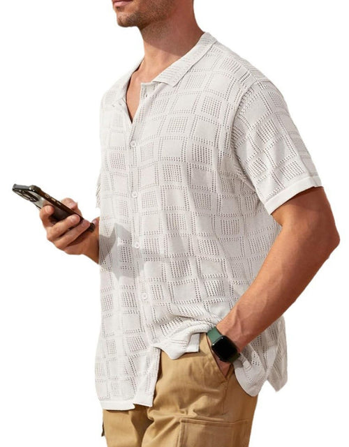 Load image into Gallery viewer, Men's Full Size Button Down Short Sleeve Plus Size
