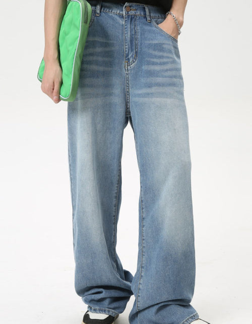 Load image into Gallery viewer, Men's Washed Straight Jeans
