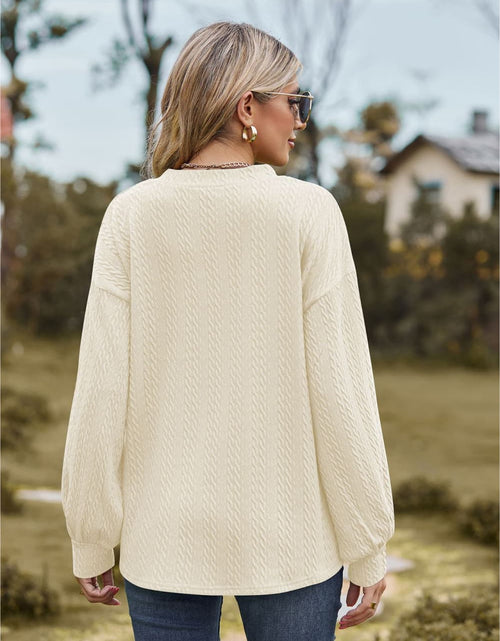 Load image into Gallery viewer, V-Neck Dropped Shoulder Blouse
