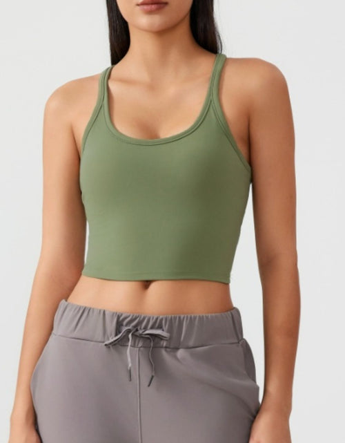 Load image into Gallery viewer, Millennia Scoop Neck Active Tank with Detachable Chest Pads
