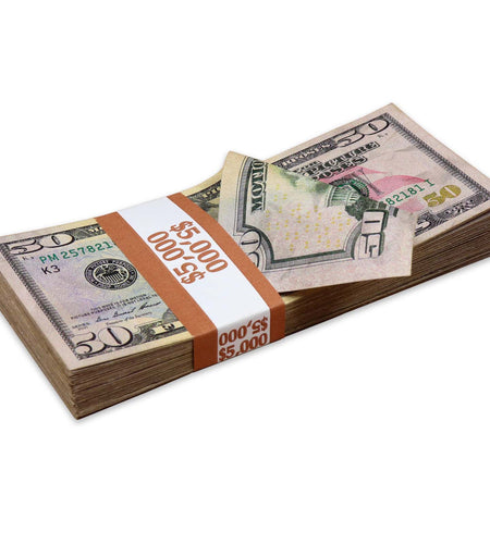 $5,000 ✔️RealAged™ Full Print New Series Stack by Prop Money Inc