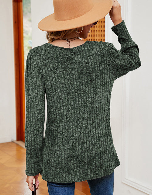 Load image into Gallery viewer, Decorative Button Square Neck T-Shirt

