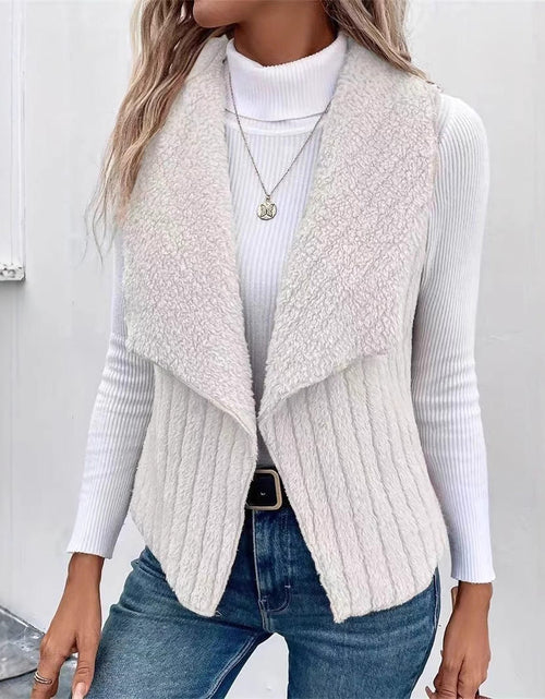 Load image into Gallery viewer, Open Front Fuzzy Vest Coat
