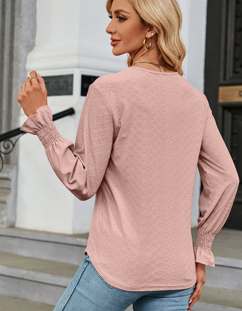 Load image into Gallery viewer, V-Neck Flounce Sleeve T-Shirt
