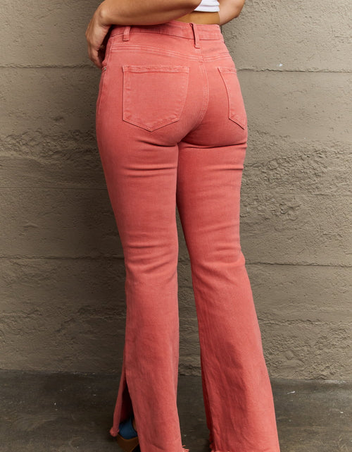 Load image into Gallery viewer, RISEN Bailey Full Size High Waist Side Slit Flare Jeans

