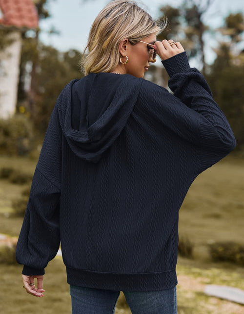 Load image into Gallery viewer, Cable-Knit Long Sleeve Hooded Jacket
