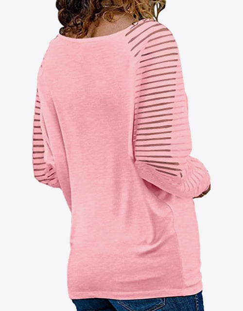 Load image into Gallery viewer, V-Neck Long Raglan Sleeve Top
