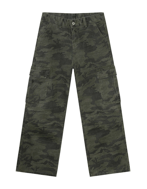 Load image into Gallery viewer, Camouflage Cargo Jeans with Pockets
