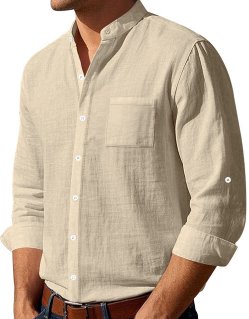 Load image into Gallery viewer, Men's Full Size Button Down Long Sleeve Shirt Plus Size
