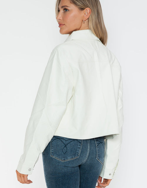 Load image into Gallery viewer, Snobbish Snap Down Long Sleeve PU Leather Jacket
