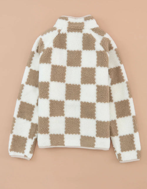 Load image into Gallery viewer, Checkered Snap Down Long Sleeve Jacket
