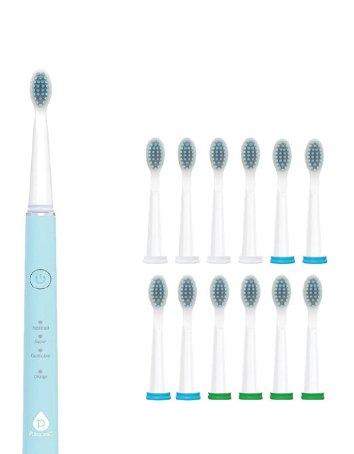 Load image into Gallery viewer, USB Rechargeable Sonic toothbrush with 12 Brush Heads by Pursonic
