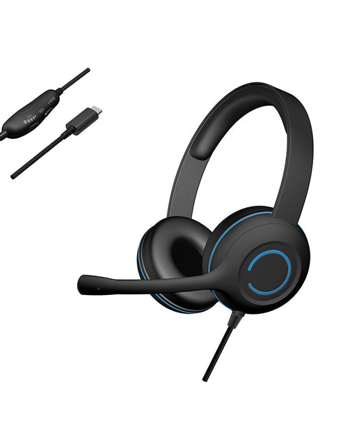 Load image into Gallery viewer, Cyber Acoustics - USB-C Stereo Headset by Level Up Desks
