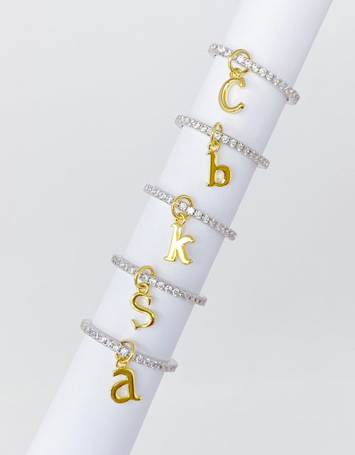 Load image into Gallery viewer, Dangle Initial Ring by Ellisonyoung.com
