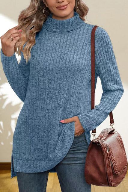 Load image into Gallery viewer, Turtleneck High Low Top
