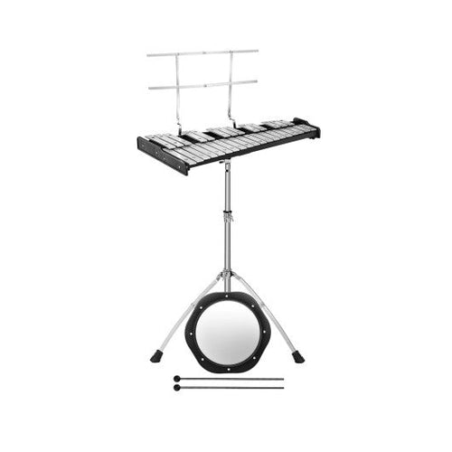 Load image into Gallery viewer, 32 Note Glockenspiel Xylophone Percussion Bell Kit with Adjustable Stand

