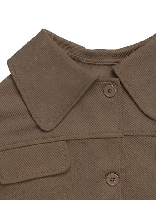 Load image into Gallery viewer, Perfee Collared Neck Button Down Jacket
