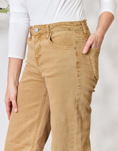 Load image into Gallery viewer, RISEN Full Size Fringe Hem Wide Leg Jeans
